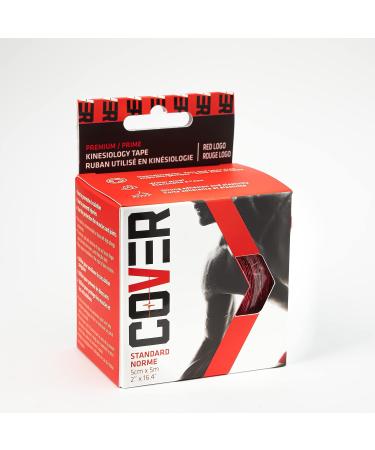 COVERTAPE kinesiology Athletic tape sports tape athletic tape muscle tape Sports tape Elastic therapeutic tape Pain relief tape Strapping tape Physical therapy tape Injury tape massage premium sports tape (cover designed colour) (Designed RED LOGO) - Buy Online on GoSupps.com