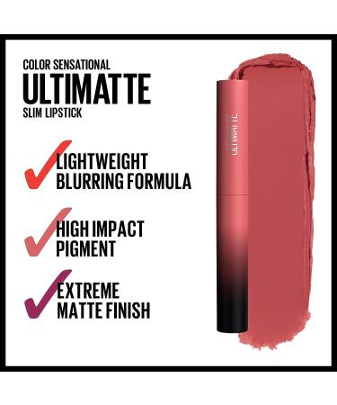 Maybelline Color Sensational Ultimatte Matte Lipstick in More Blush Rose Pink - 0.06 Ounce - Buy Online on GoSupps.com
