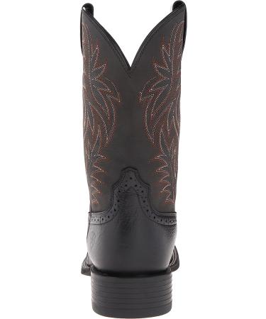 ARIAT Men's Sport Wide Square Toe Western Boot 11 - Black Deertan/Black | Comfortable and Stylish Cowboy Boot - Buy Online on GoSupps.com