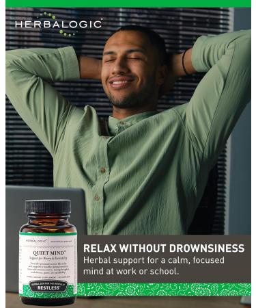 Herbalogic - Quiet Mind Herb Capsules - Non-Sedating Promotes a Feeling of Zen-Like Calm - Eases Anxious Worry and Panicky Mood - Based on The Traditional Chinese Formula GUI Pi Tang - 30 Cap Count 30 Count (Pack of 1) - Buy Online on GoSupps.com