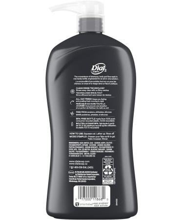 Dial Men 3in1 Body Hair & Face Wash - Ultimate Clean | 32 Fl Oz (Pack of 2) - International Shipping Available - Buy Online on GoSupps.com