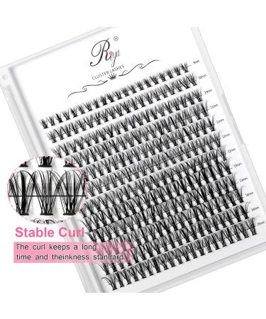 Riya 20D 240pcs D Curl Eyelash Clusters DIY Kit | Wispy Cluster Extensions for Lash Volume | 9-15mm Individual Lashes | Home DIY - 20D 0.07D Mixed - Buy Online on GoSupps.com