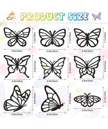 9-Piece Butterfly Suncatcher Craft Kit with 12 Colors Tissue Paper - Kid-Friendly DIY Window Art & Party Favors - Buy Online on GoSupps.com