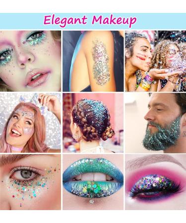 Buy Hemoer Fluorescent Glitter Set - 12 Iridescent Colors for Makeup Body Nails & Halloween DIY Crafts - International Shipping Available - Buy Online on GoSupps.com