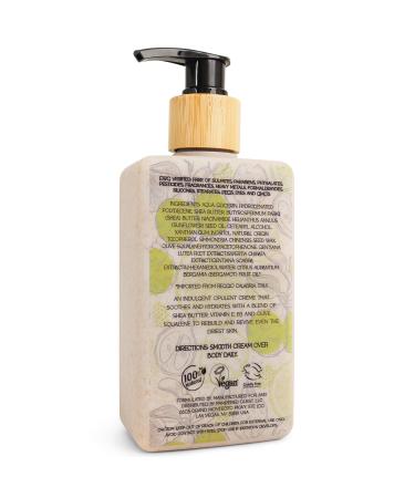 Pampered Guest Bergamot Body Creme - Moisturizing Lotion with Shea Butter & Olive Squalene for Dry Skin - EWG Cruelty-Free 8.45 oz - International Shipping Available - Buy Online on GoSupps.com
