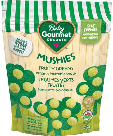 Baby Gourmet Mushies Organic Fruit And Veggie Snacks - Fruity Greens - Gluten-Free No Added Sugar Or Salt Non GMO Dairy-Free - 8x23g Packs Green - Buy Online on GoSupps.com