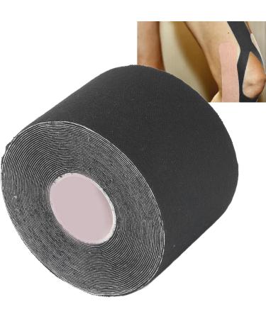 Kinesiology Tape Cotton Waterproof 5cm 5m Sports Athletic Tape Skin Friendly for Sports (Black) - Buy Online on GoSupps.com