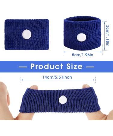 Acupressure Bracelet for Nausea Relief - 4 Pairs of Sea Bands for Adults & Kids | Seasickness Travel Flying - Black Blue Gray - Buy Online on GoSupps.com