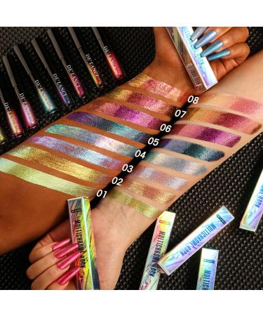 Chameleon Liquid Lipstick - Pink Green Shimmer Metallic Lip Gloss | Long Lasting Waterproof Talc-Free Makeup Gift for Women & Girls - Buy Online on GoSupps.com