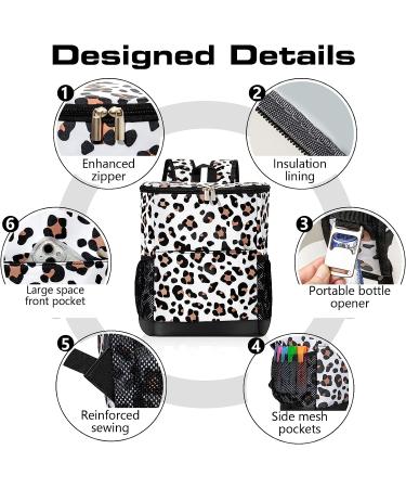 Wolka 35 Can Backpack Cooler - Insulated, Leak Proof, Waterproof, Lightweight - Ideal for Beach, Camping, Hiking - Snow Leopard Design - Great Gift for Men and Women - Buy Online on GoSupps.com