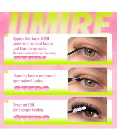 JIMIRE 2-in-1 Eyelash Glue Bond & Seal - 72 Hour Long Lasting Waterproof Cluster Lash Glue for Eyelash Extensions - Buy Online on GoSupps.com