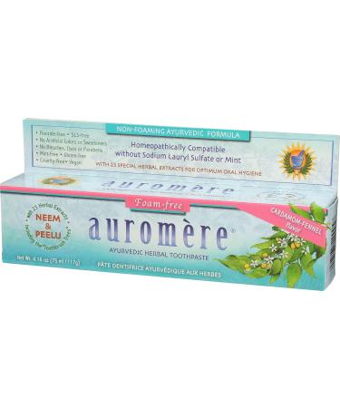 Auromere Foam Free Cardamom Fennel Toothpaste (5 Pack) 5 - Buy Online on GoSupps.com