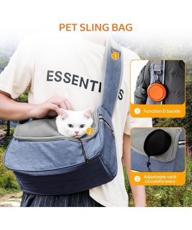 Flovippet Dog & Cat Sling Carrier - Breathable Soft Bag for Small Dogs (Up to 5kg) - Perfect for Outdoor Trips - Royal Blue - Buy Online on GoSupps.com