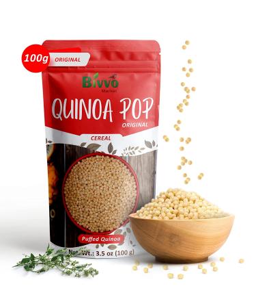 Bivvo Market Original Quinoa Puffs - Superfood Snack Rich in Vitamins, Minerals, and Fibers - Buy Online on GoSupps.com