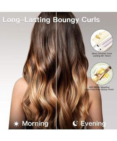 Automatic Curling Iron - 7 Temps Anti-Scald & Tangle-Free Portable Ceramic Hair Curler | Fast Heating & Auto Shut-Off | International Shipping - Buy Online on GoSupps.com