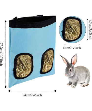 Rabbit Hay Feeder Bag Guinea Pig Hay Feeder Storage Racks 600d Oxford Cloth Fabric Hanging Feeding Hay for Hamsters Bunny Small Animals (Blue) - Buy Online on GoSupps.com