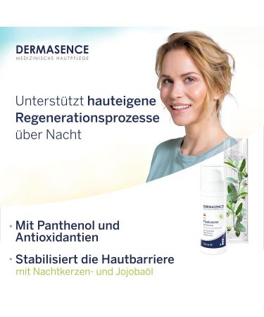 Dermasence Hyalusomes Night Care 50ml - Regenerating Anti-Aging Cream for Low-Moisturizing Skin - Hydrating Mask with Hyaluron & Night Candle Oil - Buy Online on GoSupps.com