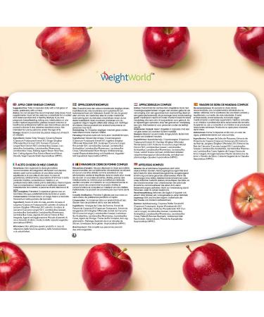 Apple Cider Vinegar 1860mg With Mother - 180 Vegan Capsules - Diet Complex Enriched with Probiotic Intestinal Flora Ginger Cayenne Pepper Turmeric - Apple Cider Vinegar Alternative to Morosil - Buy Online on GoSupps.com