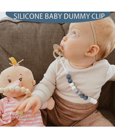 Flow Fire Silicone Dummy Clips - 2PCS Grey | Universal Fit for Baby Girl and Boys Soothers/Dummies - Buy Online on GoSupps.com