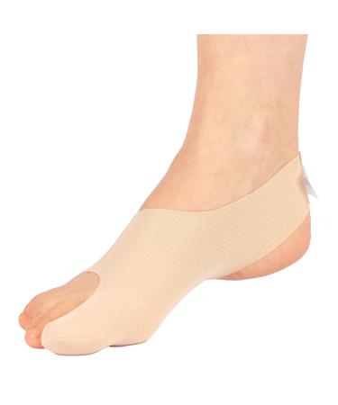 GH Bunion Sleeve | Ultra-Thin Bunion Corrector & Toe Straightener Bandage | Ideal for Sports & Active Wear | Orthopaedic Stretch-Fit Hallux Valgus Support Bandage Right Small UK 4-5.5 Beige