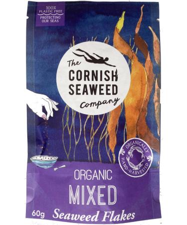 100% Organic Mixed Seaweed Flakes by The Cornish Seaweed Company | 60g Pouch | Kelp and Sea Spaghetti | 100% Organic Cornish Seaweed - Buy Online on GoSupps.com