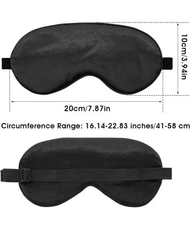 WLLHYF 3 Pack Silk Sleep Eye Mask for Women - Soft & Smooth, Adjustable, Blocking Out Light - Buy Online on GoSupps.com