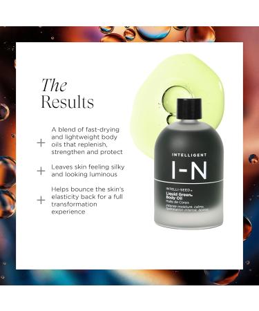 Liquid Green Body Oil - Intensive Hydration & Radiance | Antioxidant Vegan All Skin Types - 3.4 Oz International Shipping - Buy Online on GoSupps.com
