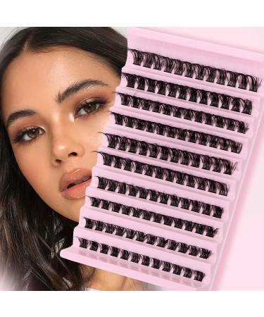 Riya Lash Clusters 120Pcs DIY Eyelash Extenisons Natural Look Wispy Clusters Lashes 8-16MM D Curl Individual Lashes DIY at Home Wispy Fluffy Lash Extensions Reusable Individuals DIY at Home (04) RY-04