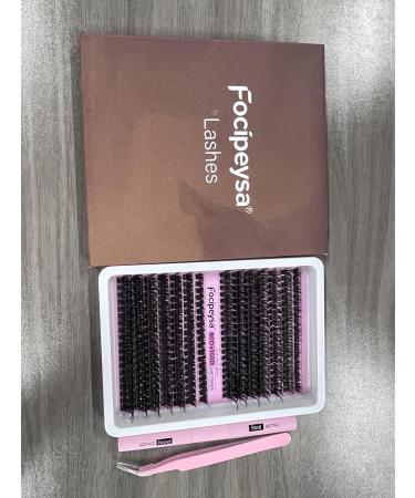 Focipeysa DIY Eyelash Extension Kit - D Curl Lash Clusters for Home Use (280 Pcs 8-16mm) - Complete Individual Eyelashes with Lash Bond Seal & Tweezers - Buy Online on GoSupps.com