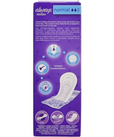 Always Dailies Normal Pantyliners 20 Pack - Stay Fresh All Day - Buy Online on GoSupps.com