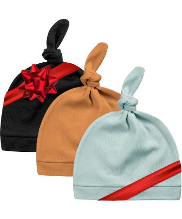 KiddyCare Newborn Hat/Baby Hats 6-12 Months GOTS Organic Cotton Baby Hats Newborn Baby Girl/Baby Boy Costal Breeze (Charcoal Amber Teal) 0-6 Months - Buy Online on GoSupps.com