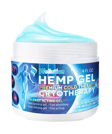 Hemp Gel Cryotherapy Joint & Muscle - High Strength Hemp Oil Formula Rich in Natural Extracts. Soothe Feet, Knees, Back, Shoulders - Max Strength & Efficiency - Made in USA