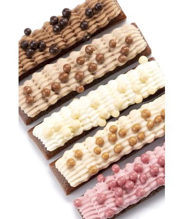 Ruby Pink Chocolate Beads - Crispearls - Crispy Biscuit Heart - Perfect for Decorating Desserts and Pastries - Buy Online on GoSupps.com