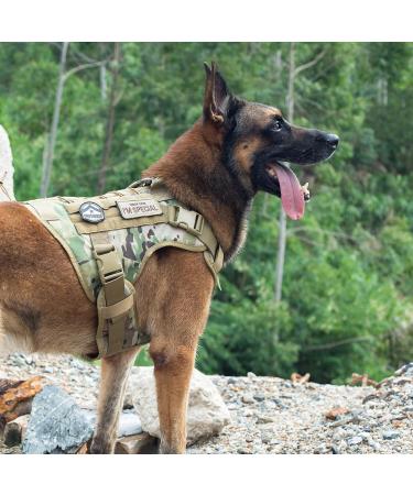 Oneigris Tactical Dog Harness - No-Pull D-Ring 1000D Nylon Multicolored Perfect for Security & Outdoor Use | International Shipping - Buy Online on GoSupps.com