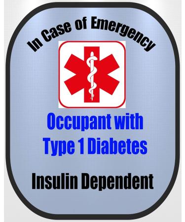 Type 1 Diabetic Medical Alert Belt Cover & Window Decal Set - Royal Blue | Essential Safety Gear for Diabetes Management - Buy Online on GoSupps.com