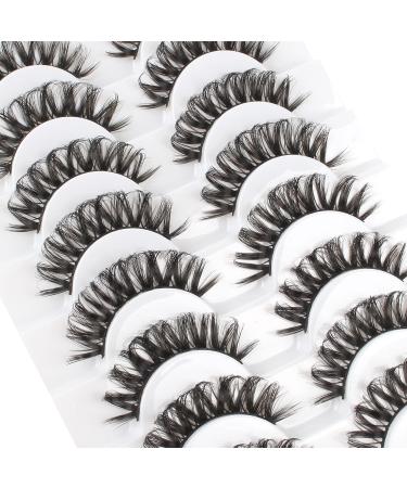 Glowing Win 3D False Eyelashes - Russian Strip D Curl Lashes | 10 Pairs Reusable Mink Lashes | Fluffy Fake Eyelashes - Buy Online on GoSupps.com