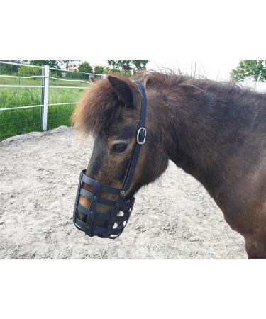 Heavy Horse Feeding Muzzle for Shetland Ponies & Small Horses | Durable Throat Strap & Base Plate - Buy Online on GoSupps.com