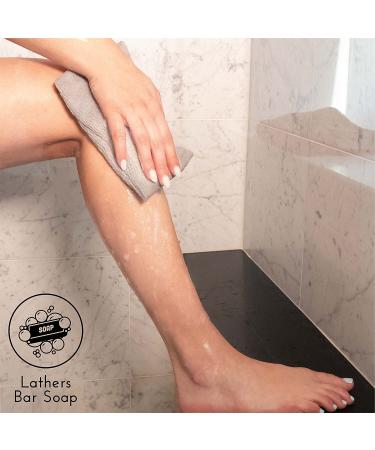 S&T INC. Exfoliating Soap Bag 2 Pack - Grey | Bar Soap Saver for Shower and Bath - Buy Online on GoSupps.com