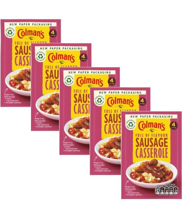 Colman's Bundle with Colman s Sausage Casserole Recipe 39g (Pack of 5) Mix perfect with mash quick to prepare casserole mix seasoning - Buy Online on GoSupps.com