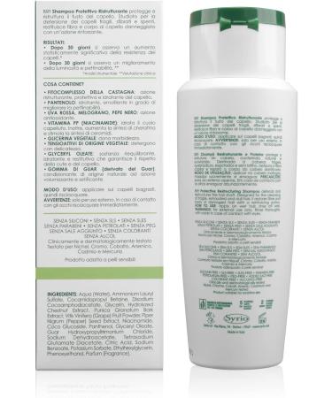  Syrio Blift Shampoo protective and restructuring with red grapes pomegranate chestnut phytoextract panthenol for sensitive skin made in Italy 300 ml - Buy Online on GoSupps.com