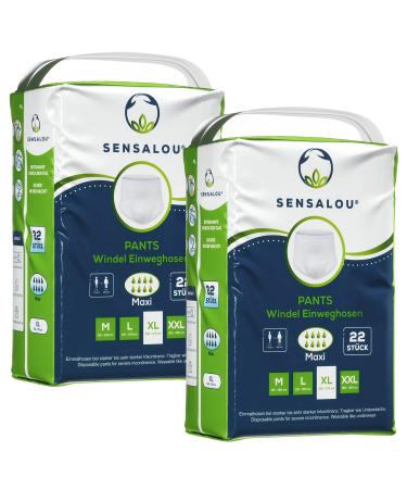 Sensalou Incontinence Diapers Adult Men Women Size XL (44) Protective Pants