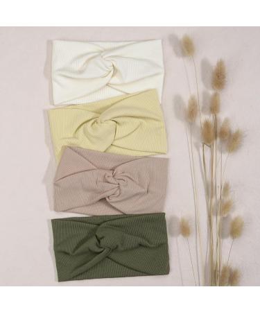 Midodo 8-Piece Baby Turban Set for Girls - 0-3 Months Knitted Hair Bands & Soft Elastic Headbands - Newborn Chopping Bracelet - Stylish & Comfortable - Buy Online on GoSupps.com