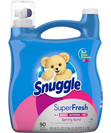 Snuggle Plus Super Fresh Liquid Fabric Softener - Spring Burst 95 Fl Oz - Softens & Freshens Laundry - Buy Online on GoSupps.com