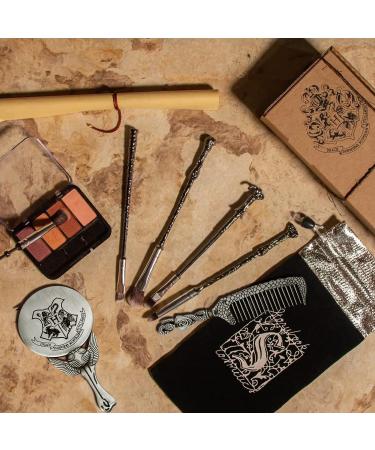 Harry Makeup Brush Gift Set - 7 PCS Wizard Wand Brushes with Silver Comb Handle | For Foundation, Blush, Eyeshadow | Ideal Harry Gift for Girls & Women - Buy Online on GoSupps.com