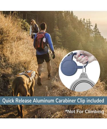 LumoLeaf Large Collapsible Dog Bowl - BPA-Free Silicone Travel Bowl for Pet Food and Water with Aluminum Carabiner - Dishwasher Safe - Buy Online on GoSupps.com