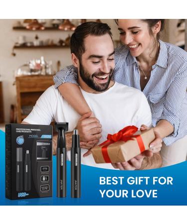 Buy 2 in 1 Ear Nose Hair Trimmer - USB Rechargeable Waterproof & Pain-Free Grooming Tool for Men - Buy Online on GoSupps.com