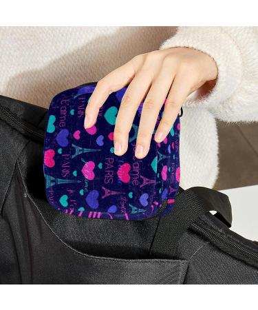 Paris Love Eiffel Tower Sanitary Napkin Storage Bag | Portable Period Pouch for Women, Teens | Menstrual Cup Holder | Nursing Pad Organizer - Color 5 - Buy Online on GoSupps.com