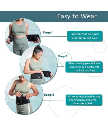 Wonder Care Umbilical Fragment Belt - Inguinal Hernia & Belly Binder with Removable Compression Pads for Pain Relief (Men/Women Size M 32-35) - Buy Online on GoSupps.com