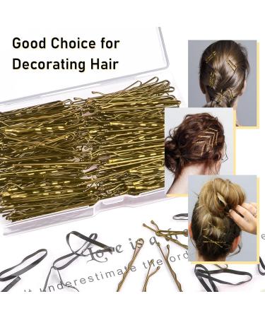 200 Hairpins & 100 Hair Ties Set - Premium Gold Bobby Pins & Updo Accessories for Women & Girls | Ideal for Weddings & Hairdressing - Buy Online on GoSupps.com
