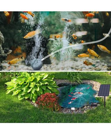 Decdeal Solar Pond Aerator Air Pump - Night & Day Oxygen Pump for Garden Pond & Aquarium - Buy Online on GoSupps.com
